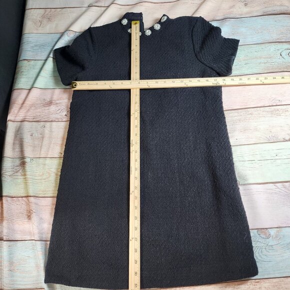 & Other Stories Black Sequin Embelllished Collar Mini Dress, Women's 4 - Picture 8 of 11